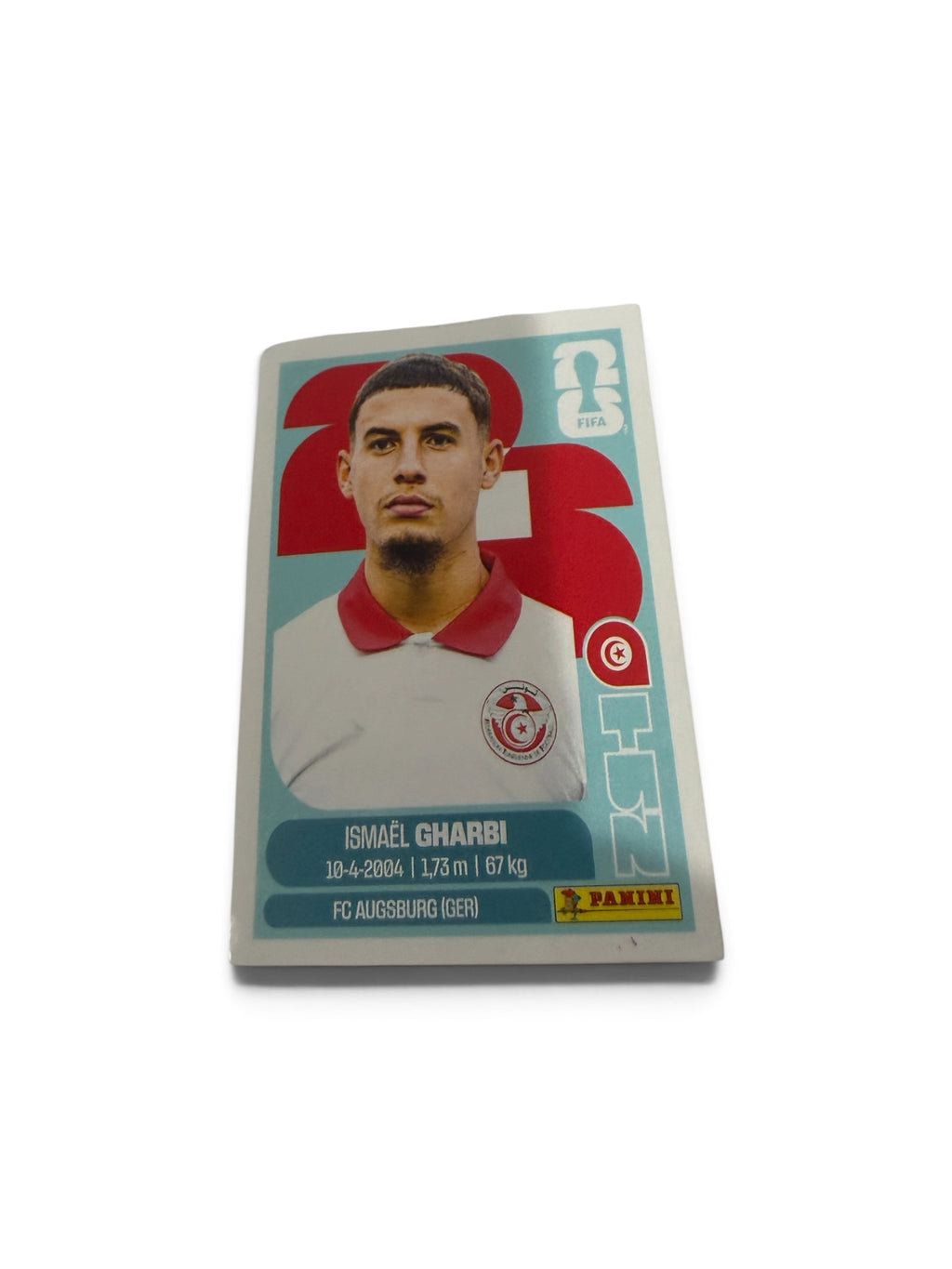 2026 Panini FIFA World Cup Sticker TUN18 Ismaël Gharbi Tunisia Official FIFA Sticker