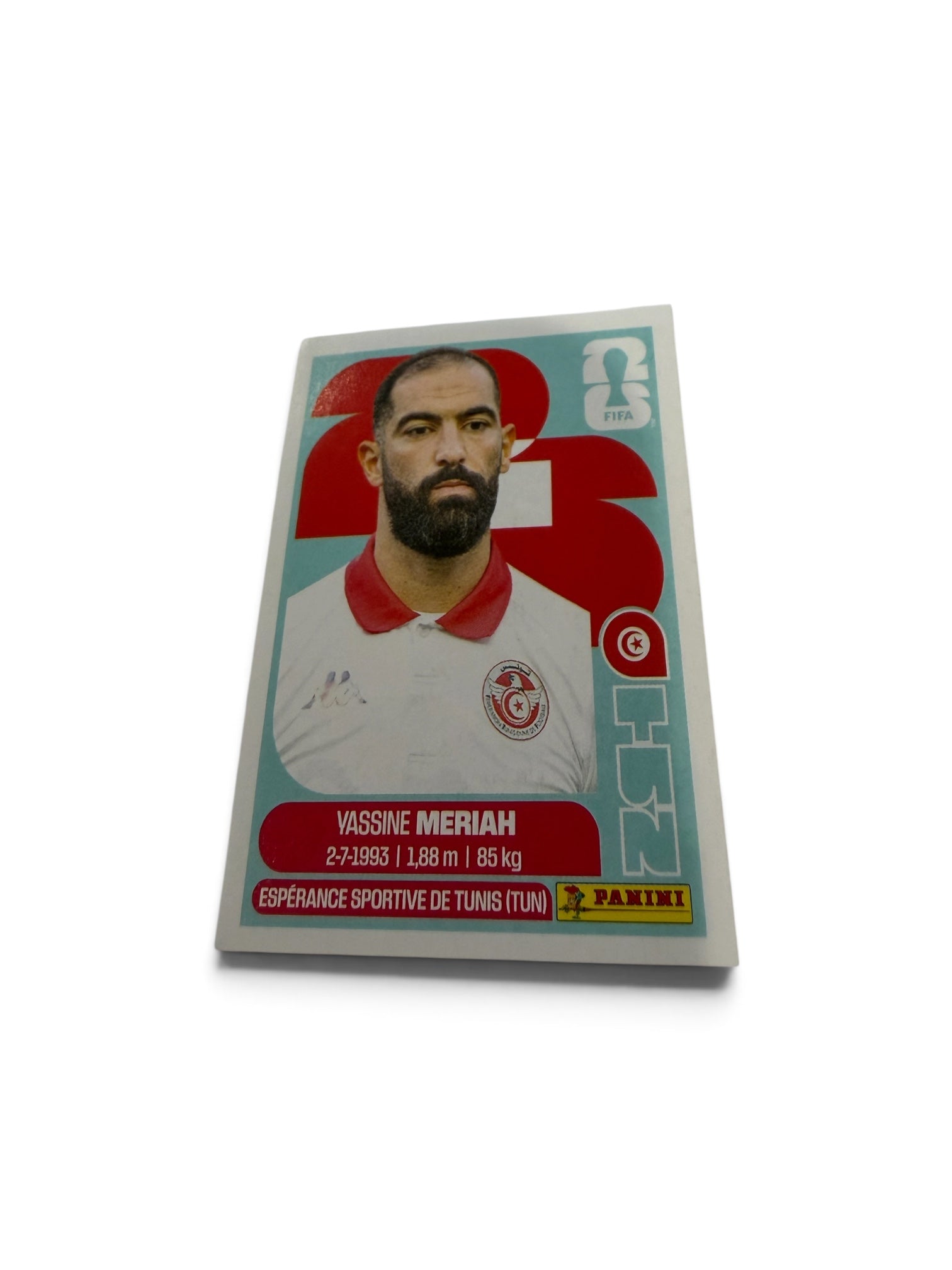 2026 Panini FIFA World Cup Yassine Meriah #TUN6 Tunisia Official Sticker – Espérance Sportive de Tunis – FIFA Licensed