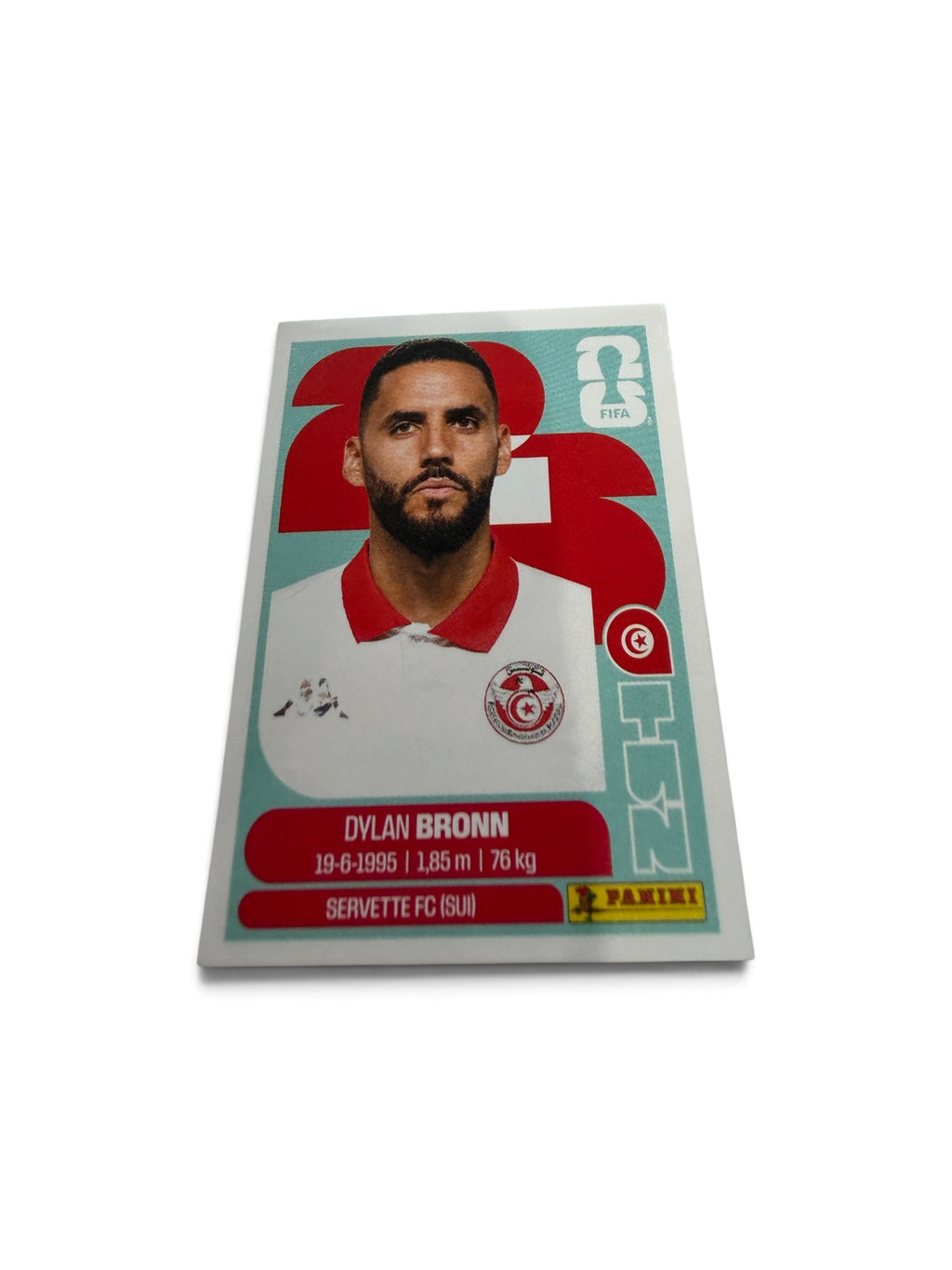 2026 Panini FIFA World Cup Dylan Bronn #TUN8 Official Tunisia Sticker – Servette FC