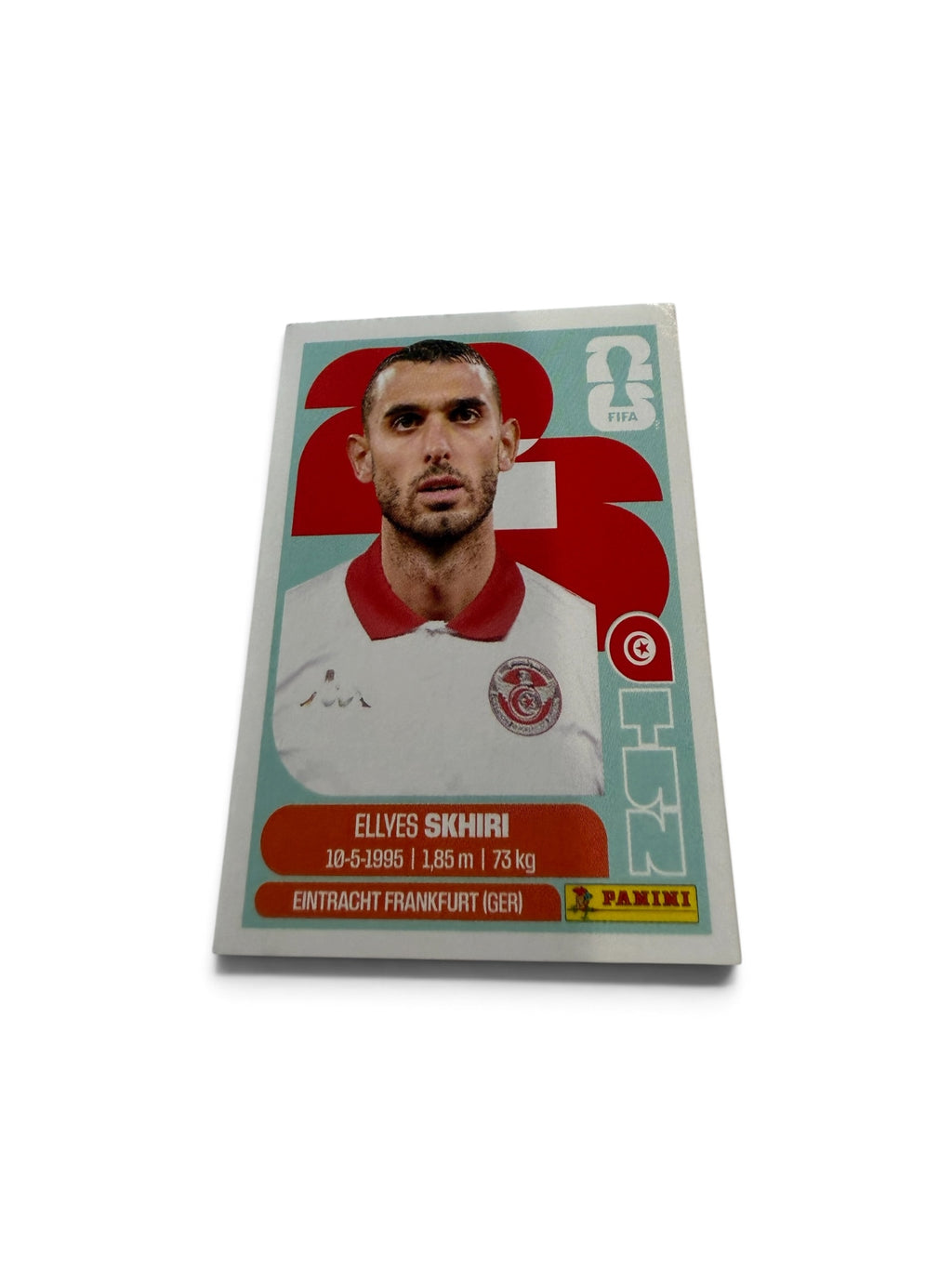 2026 Panini FIFA World Cup Ellyes Skhiri #TUN9 Official Tunisia Sticker – Eintracht Frankfurt