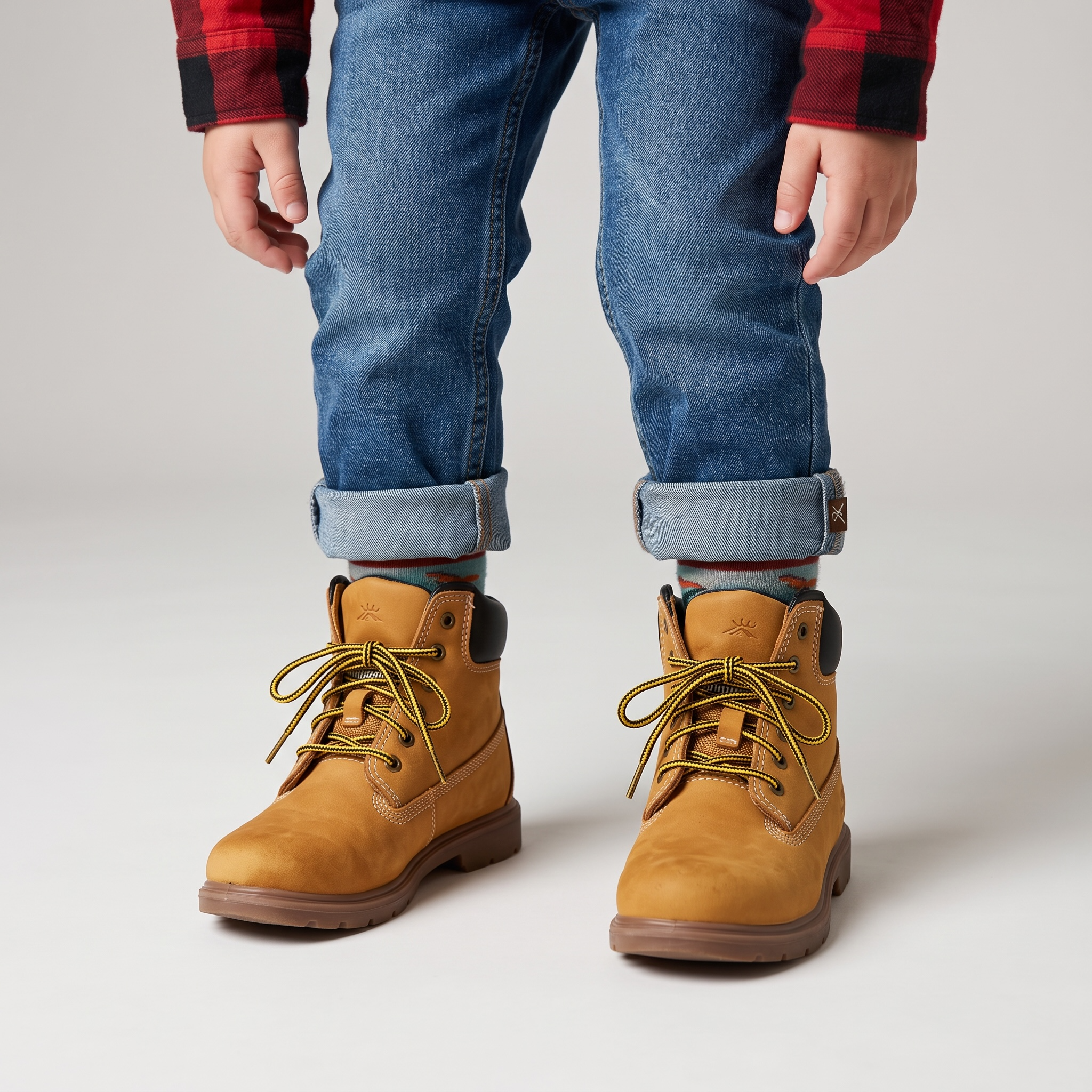Boys Mak2 Thinsulate Insulated Wheat Lace-Up Work Boots – Size 2M