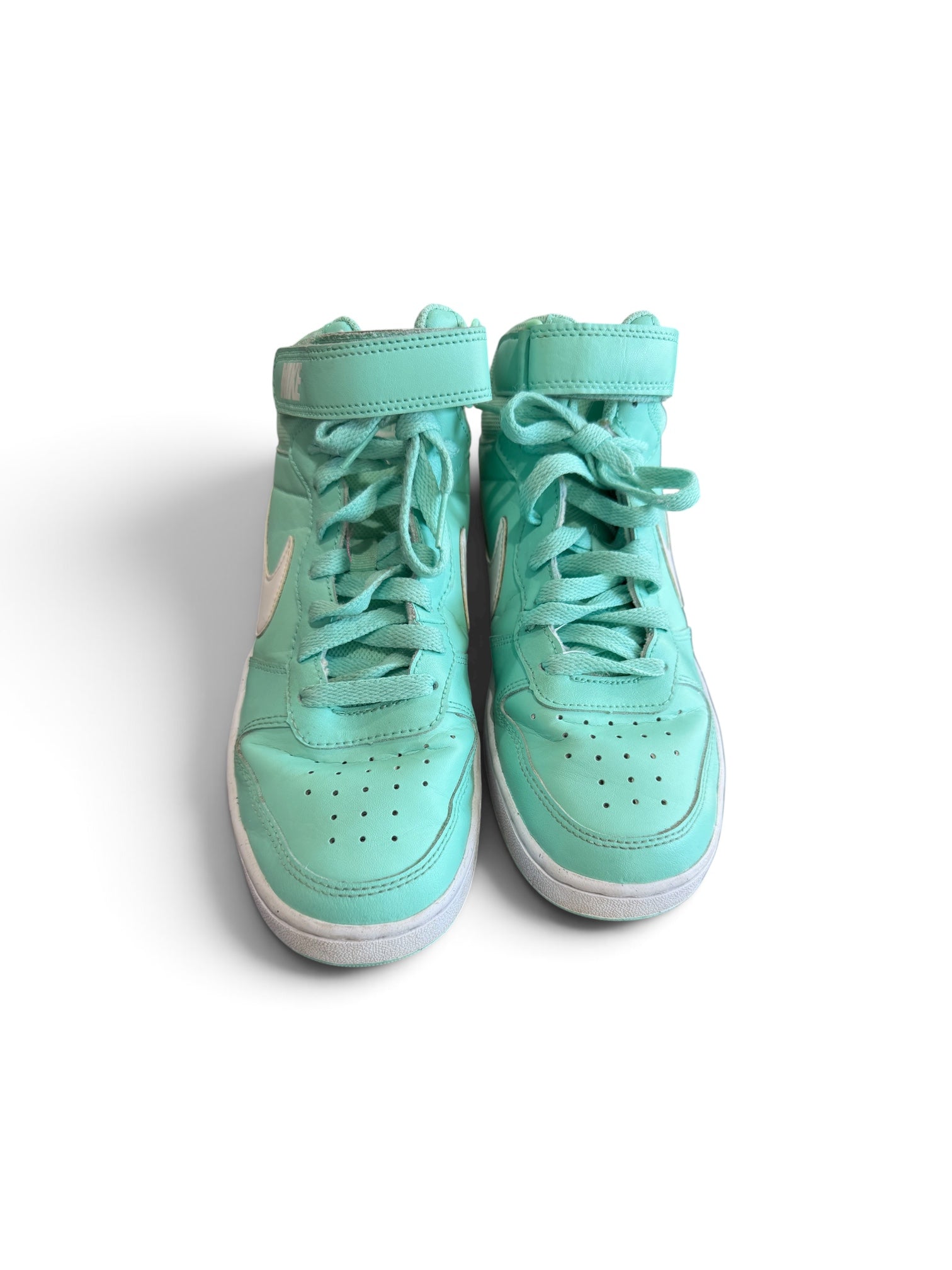Nike Court Borough Mid 2 Kids Mint Green High-Top Sneakers – Size 7Y – Gently Used