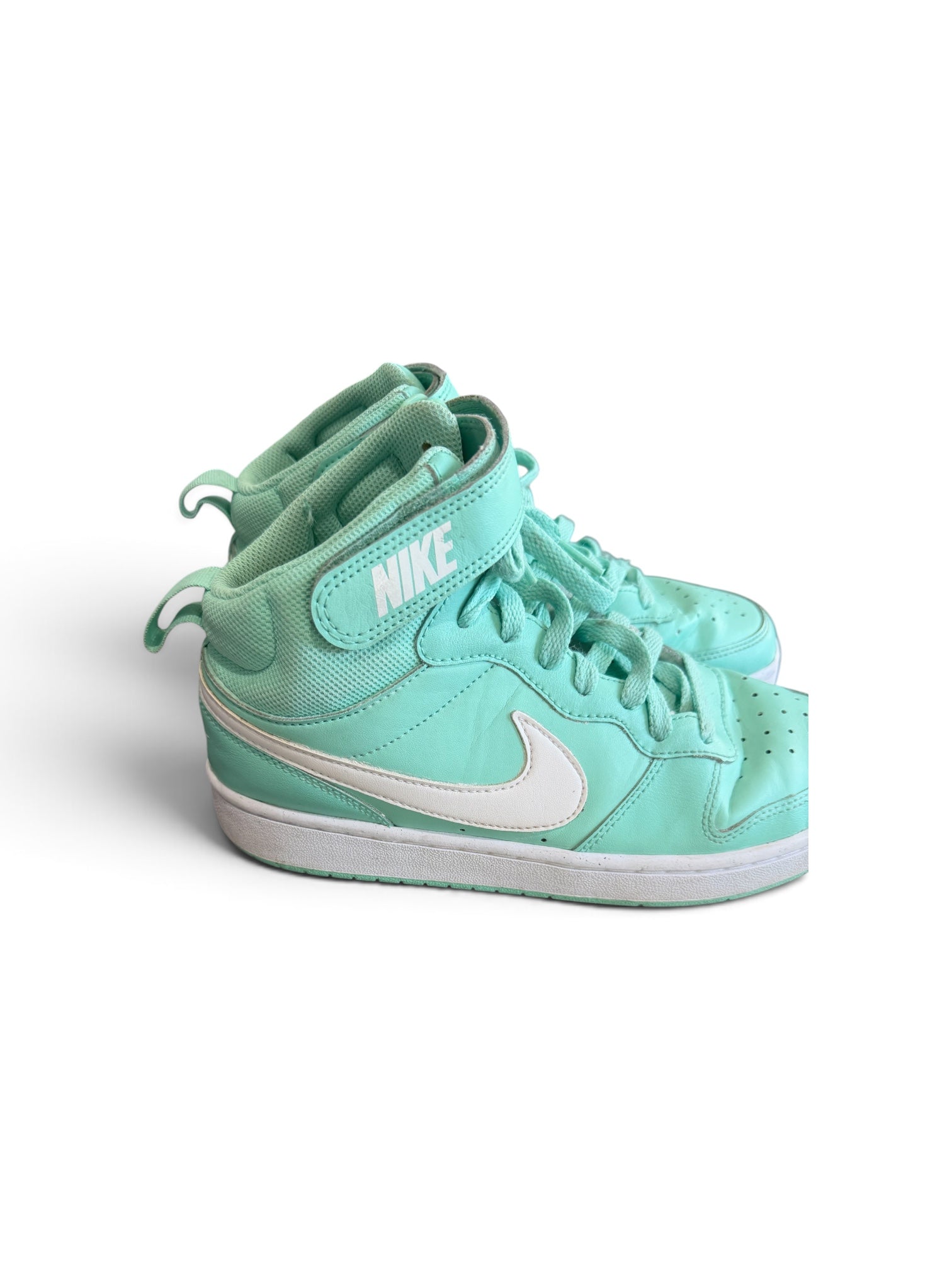 Nike Court Borough Mid 2 Kids Mint Green High-Top Sneakers – Size 7Y – Gently Used